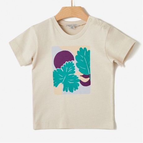 Yell-Oh! T-shirt εκρου με στάμπα 